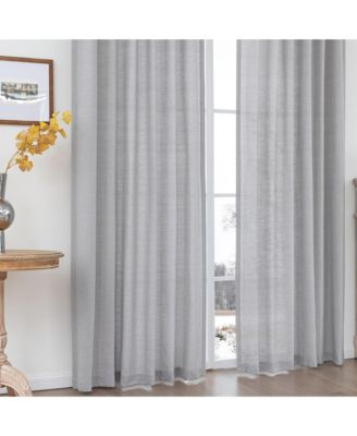 Cotton Blend Light Filtering Back Tab Curtains (2 Panels), 52"x108"