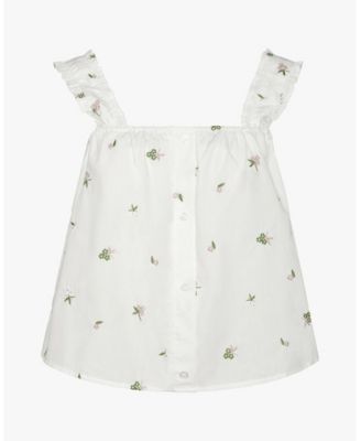 Women's Ruffle Button Front Tank Top