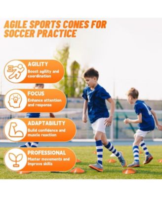 Kids Soccer Goal Set of 2, 4x3FT Pop Up Backyard Goals with Training Kit - Includes Ball, Cones, Ladder & Targets