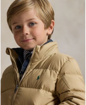 Toddler and Little Boys 2-7 Ripstop Down Hooded Jacket