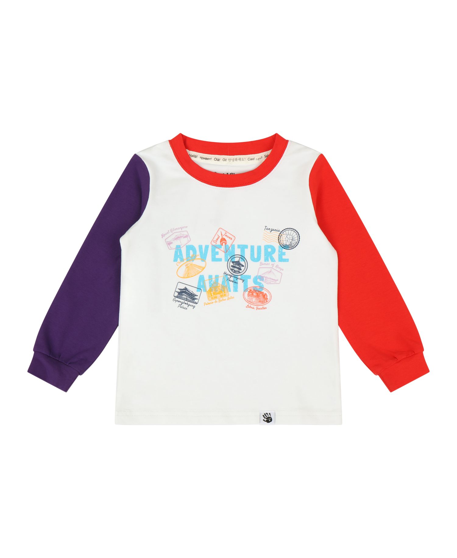 Kids Landmarks Tee - Adventure Awaits Colorblock Long Sleeve T-Shirt