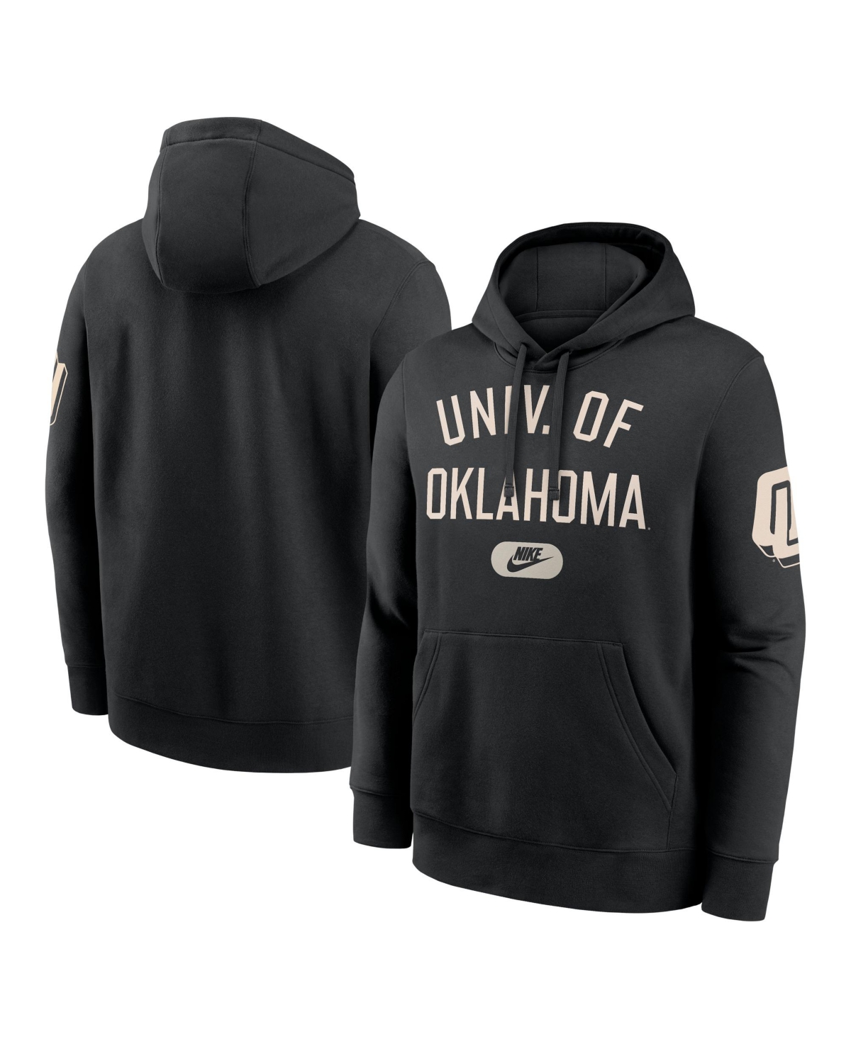 Nike Black Oklahoma Sooners Club Fleece Fashion Hoodie In Black
