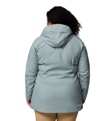 Plus Size Switchback Lined Long Zipper Jacket