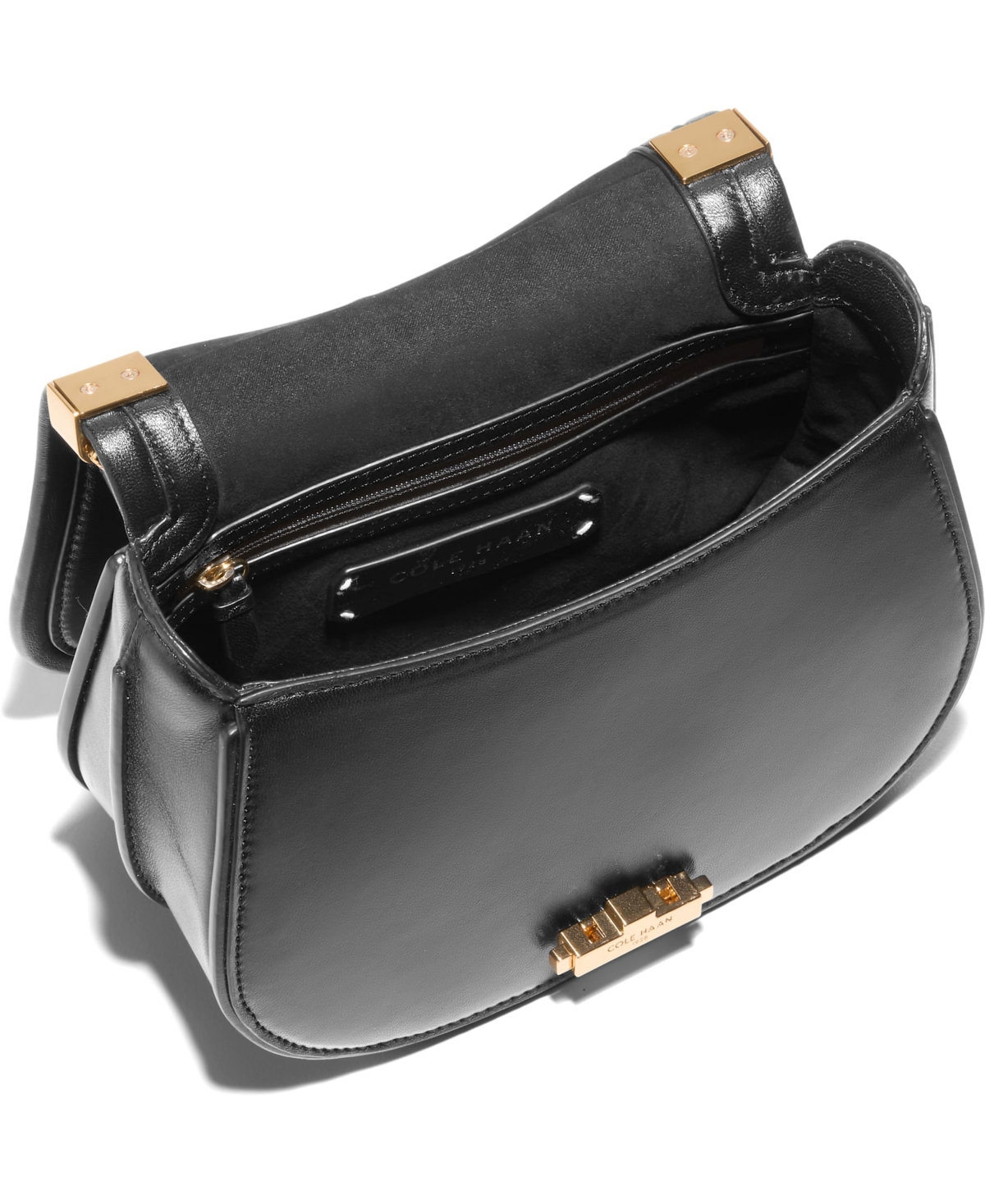Cole Haan Celenea Mini Saddle Satchel Bag In Black