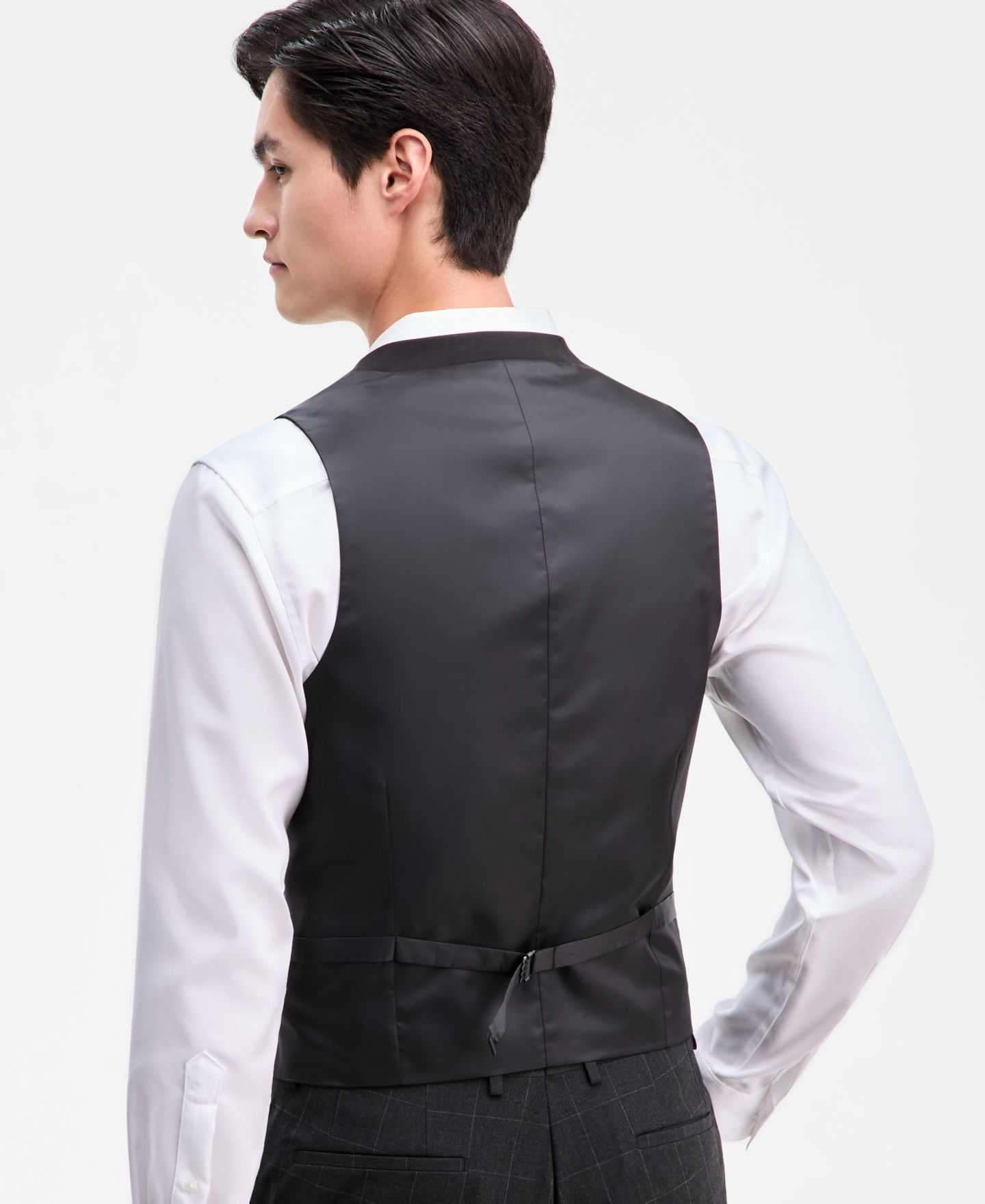 Мужской жилет Kenneth Cole Reaction Slim-Fit Techni-Cole Suit Separates Vest, цвет: Чёрный — фото 2