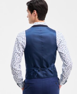 Men's Slim-Fit Techni-Cole Suit Separate Vest