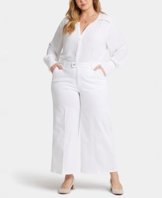 Plus Size Mona Wide Leg Trouser Ankle Jeans