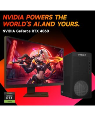 Omen 16L Gaming Tower Desktop Intel Core i7 14700F 8GB RAM NVIDIA GeForce RTX 4060 512GB SSD Storage Windows 11 Home - Black