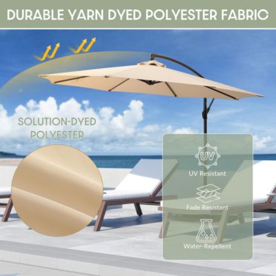 10 Ft Outdoor Patio Cantilever Offset Umbrella