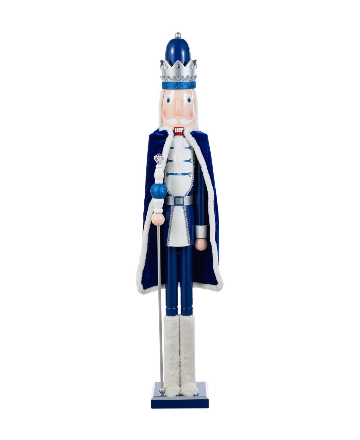 Glitzhome 42" Wooden Christmas King Nutcracker In Multi