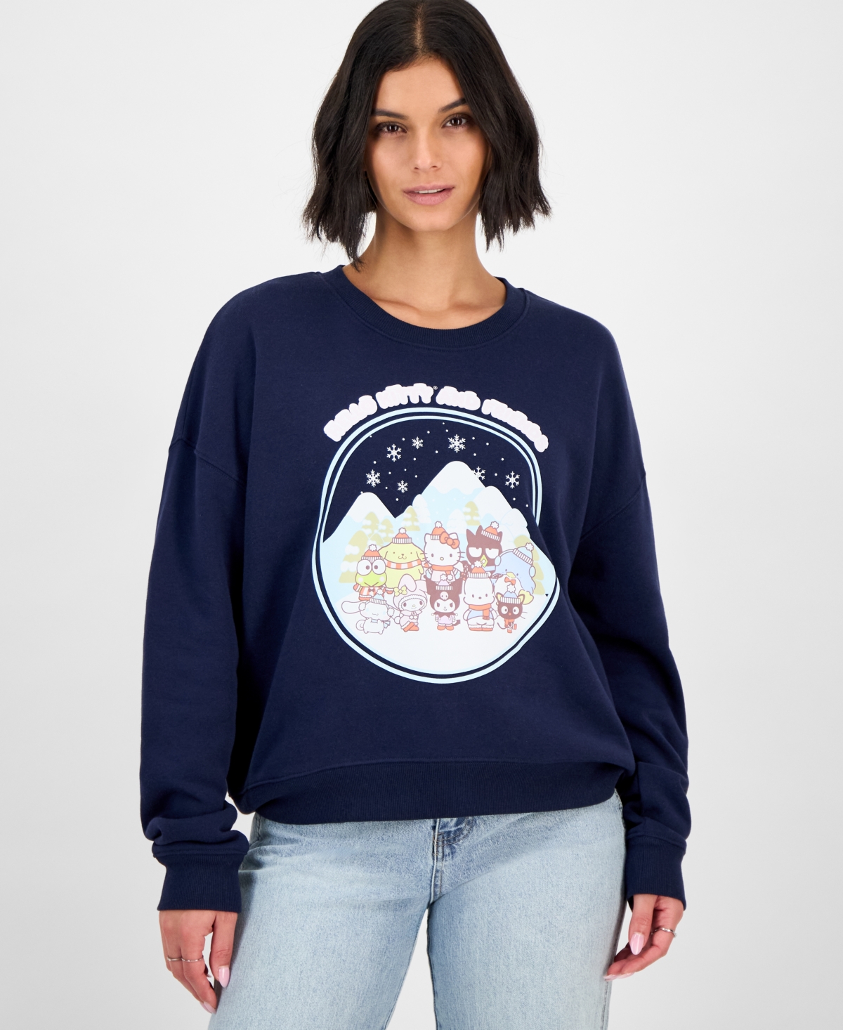 Grayson Threads, The Label Hello Kitty & Friends Fleece Sweatshirt In Blue
