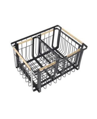 Henley Vintage Farmhouse Handmade Wire Metal Nesting Storage Baskets with Jute Wrapped Handles, (Set of 3)