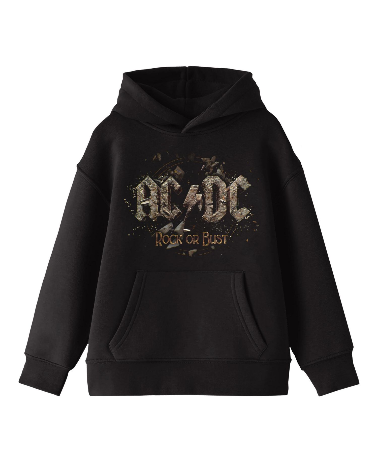 ACDC Logo Speaker Background Long Sleeve Youth Black