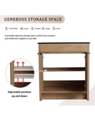 30 Inch Freestanding Vanity with Basin and Soft-Close Cabinet Doors