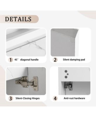 20 Inch Floating Vanity with Resin Sink and Soft-Close Cabinet Door