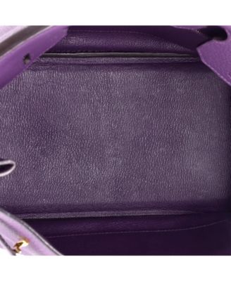 Pre-Owned Hermes Birkin 30 Handbag Purple Togo with Gold Hardware