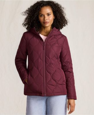 Lands' End Women's FeatherFree Quilted Insulated Jacket Macy's