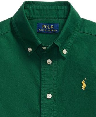 Toddler and Little Boys Garment-Dyed Cotton Oxford Shirt