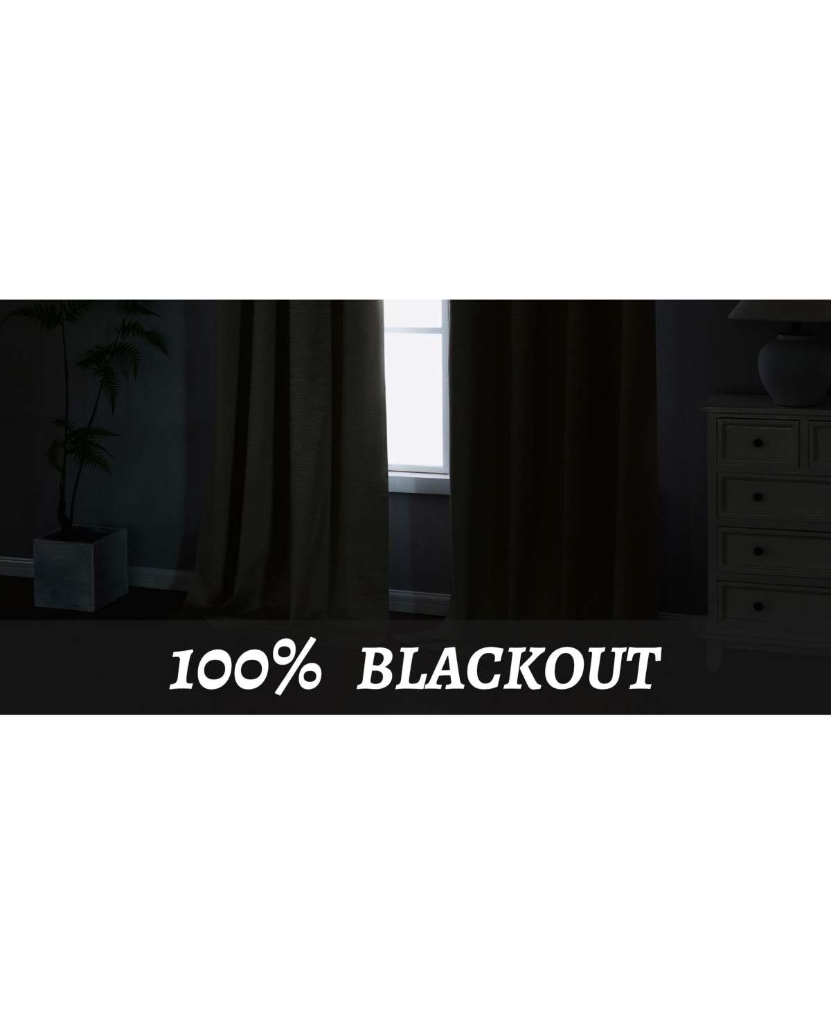 Awesome Home 100% Blackout Cotton Blend Thermal Grommet Curtains, 2 Panels