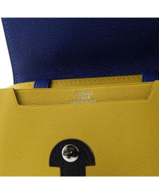 Pre-Owned Hermes Chien Card Holder with Strap Swift and Chevre Mysore