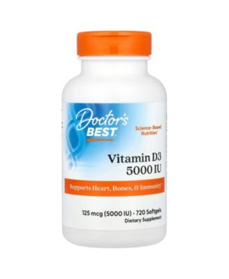 Vitamin D3  125 mcg (5 000 IU)  -  720 Softgels