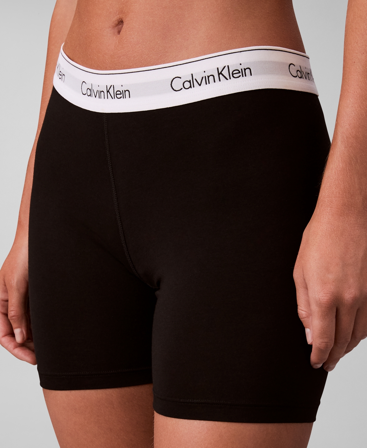 Calvin Klein Modern Stretch Cotton Blend Boxer Briefs In Black
