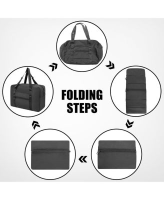 Small Duffle Bag for Travel, Personal Item Travel Bag Foldable Travel Tote Mini Gym Bag for Men Women, Black