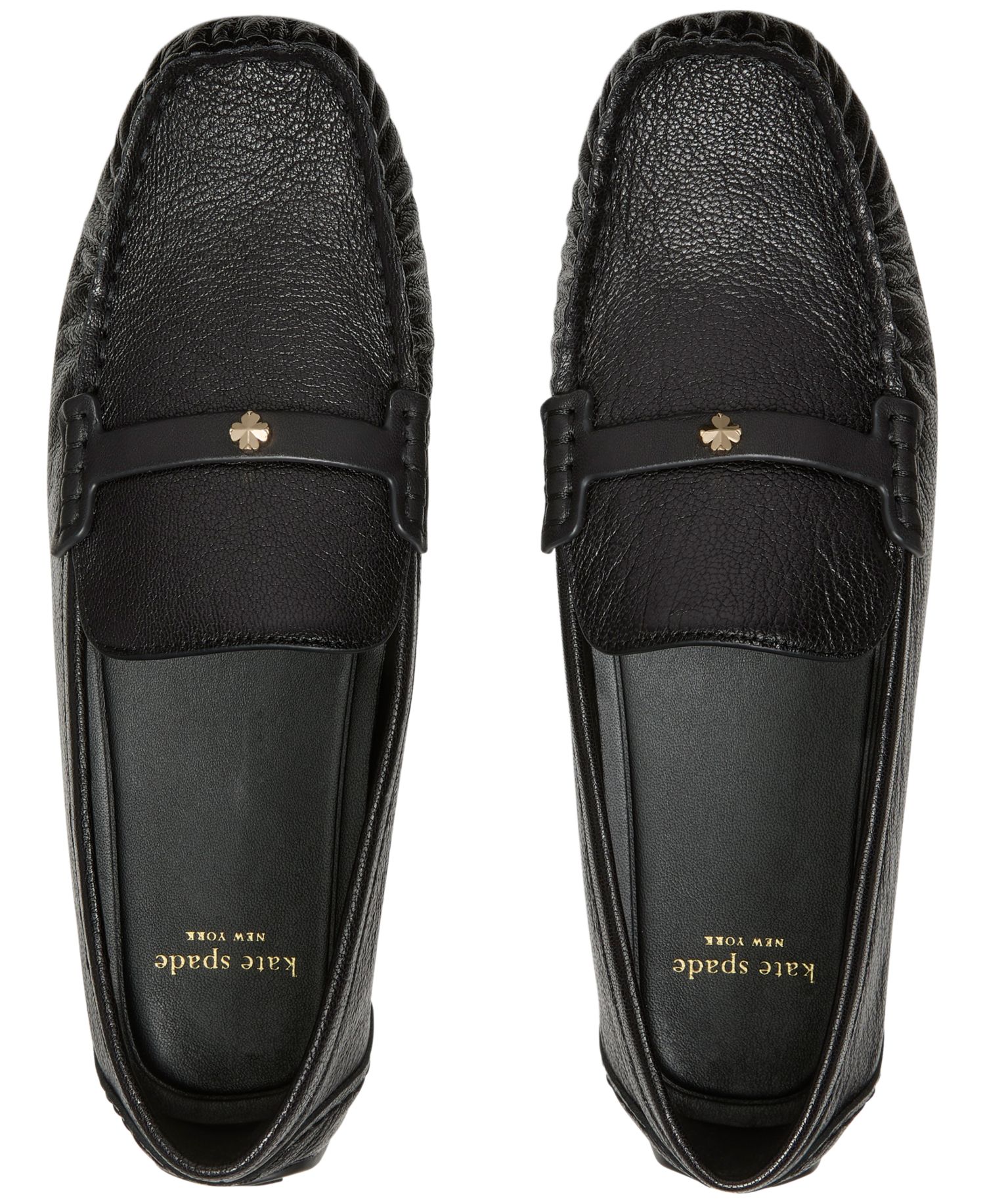 Women's Flower Stud Round Toe Moccasin Loafers