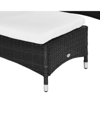 Pool Furniture, 2 Lounge Chairs & Table, Wheels, Cushioned,