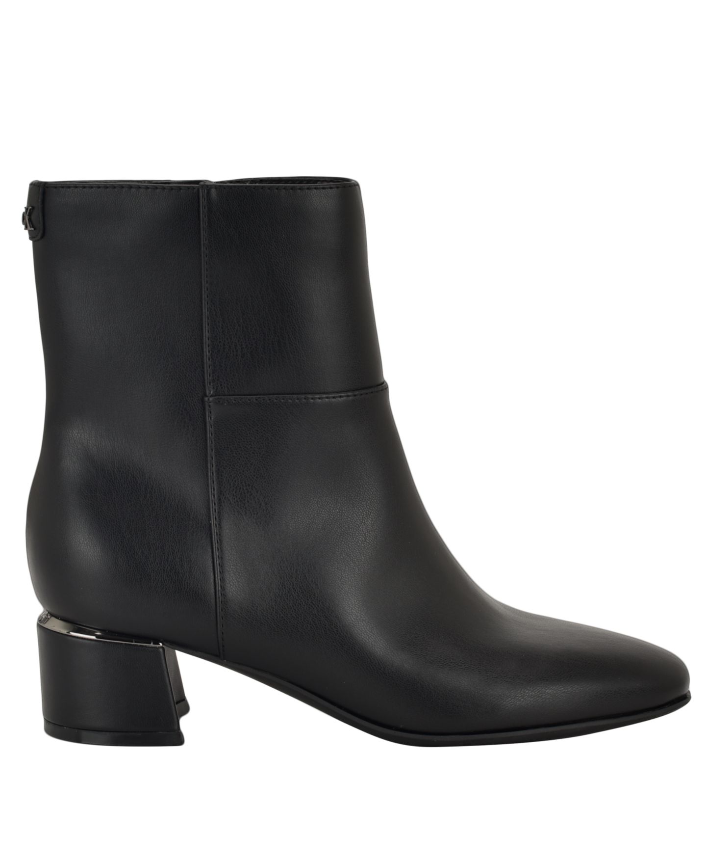 Женские ботинки Calvin Klein Parry Block Heel Ankle Booties, цвет: Чёрный гладкий — фото 2
