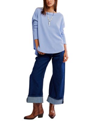 Women's Latte Blues Thermal Long Sleeve Top