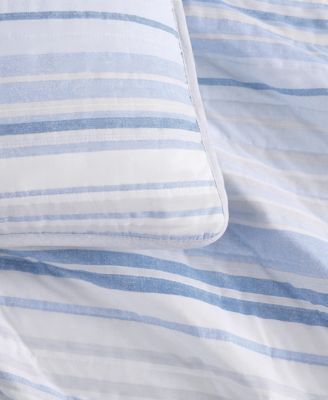 Bold Stripe Textured Cotton Reversible 2-Pc. Quilt Set, Twin