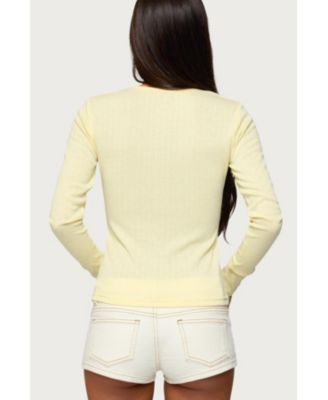 Women's Maeva Button Up Pointelle Top