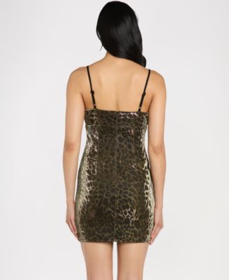 Juniors' Leopard Print Bodycon Dress