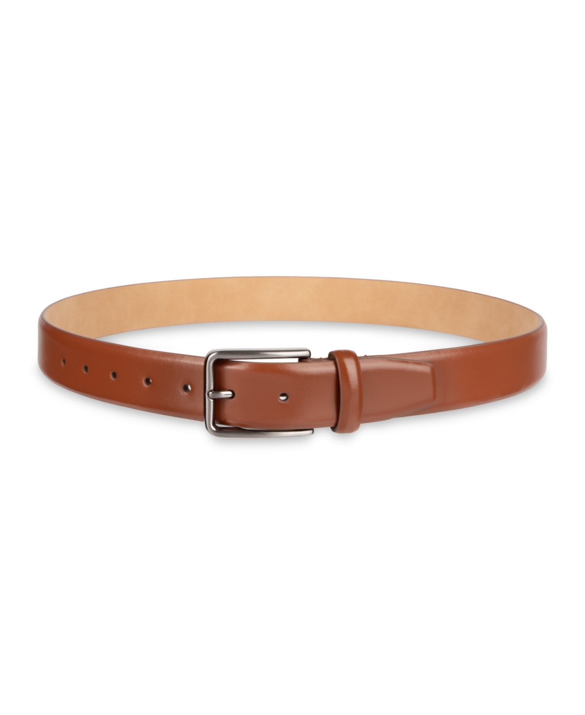 Alfani Men's Modern Feather Edge Saffiano Dress Belt, Macy's Exclusive In Brown