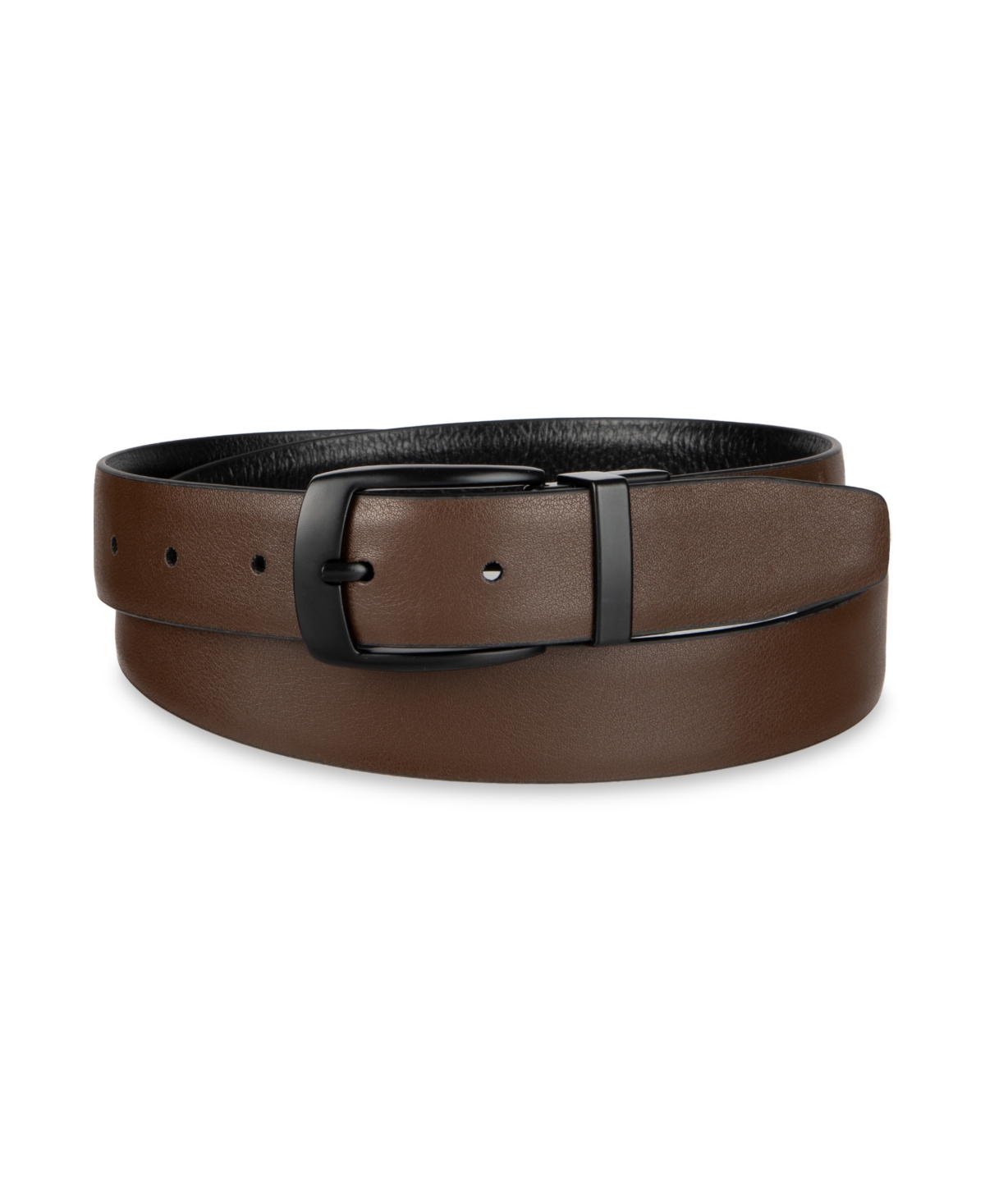 Alfani Men's Reversible Textured Belt, Macy's Exclusive In Black