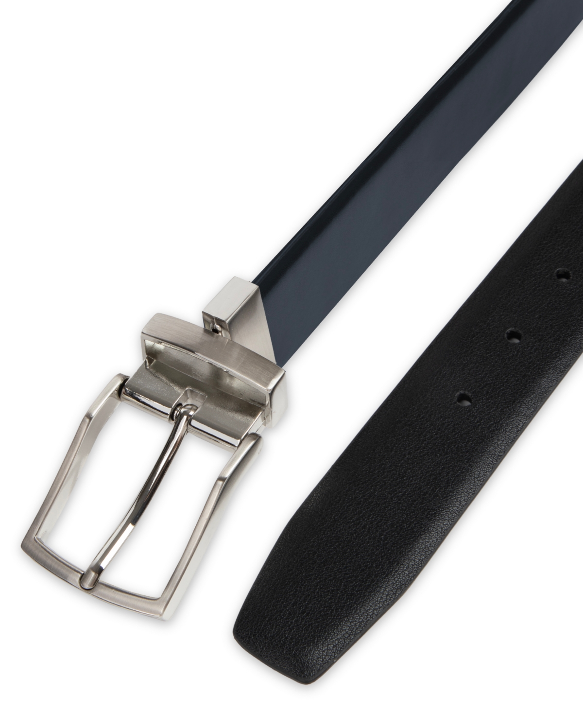 Alfani Men's 2-in-1 Reversible Dess Belt, Macy's Exclusive In Blue