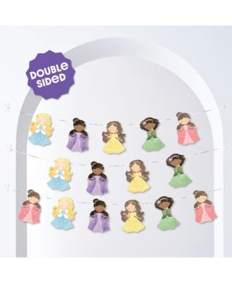 Princess Garland Banner, 30 Feet of Cord, 15 Double-Sided Princess