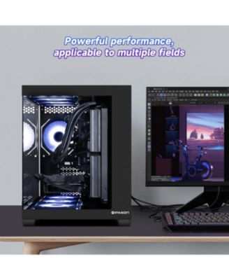 Gaming Desktop: NVIDIA RTX 5060 8G, AMD Ryzen 5 9600X, 32GB DDR5 RAM, 1TB SSD, Liquid Cooling - Prebuilt Gaming PC with Wi-Fi & RGB