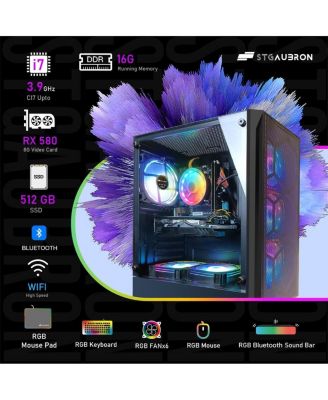Gaming & Entertainment Desktop - AMD Radeon RX 580 8G, Intel Core i7, 16GB RAM, 512GB SSD, Windows 10