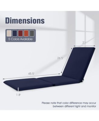 2PCS Patio Lounge Chair Recliner Chair w/ 3-Position Adjustable Backrest & Cushion