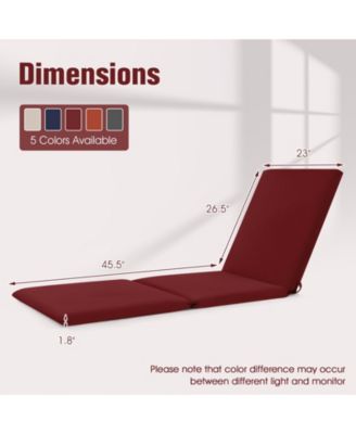 2PCS Patio Lounge Chair Recliner Chair w/ 3-Position Adjustable Backrest & Cushion