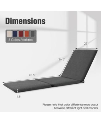 2PCS Patio Lounge Chair Recliner Chair w/ 3-Position Adjustable Backrest & Cushion