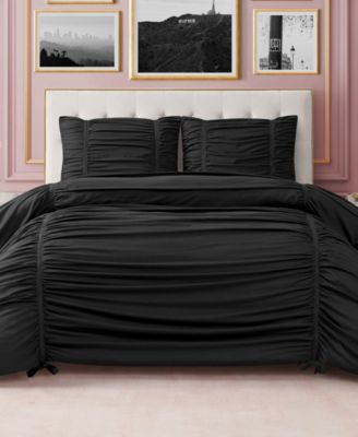 Ribbon Ruched 3-Pc. Comforter Set, Full/Queen