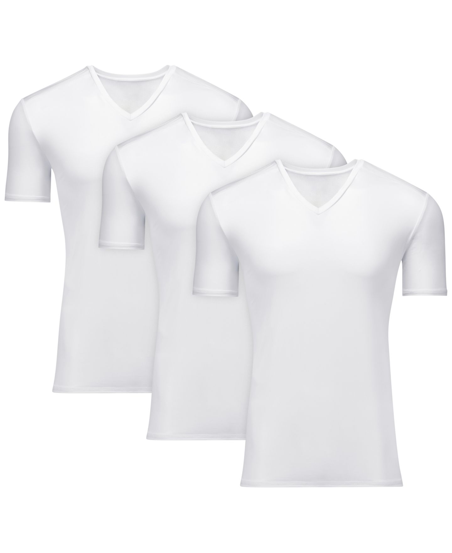 Мужские футболки Hanes 3pk. Ultimate Moves X-Temp Performance V-Neck T-Shirts, цвет: Белый — фото 1