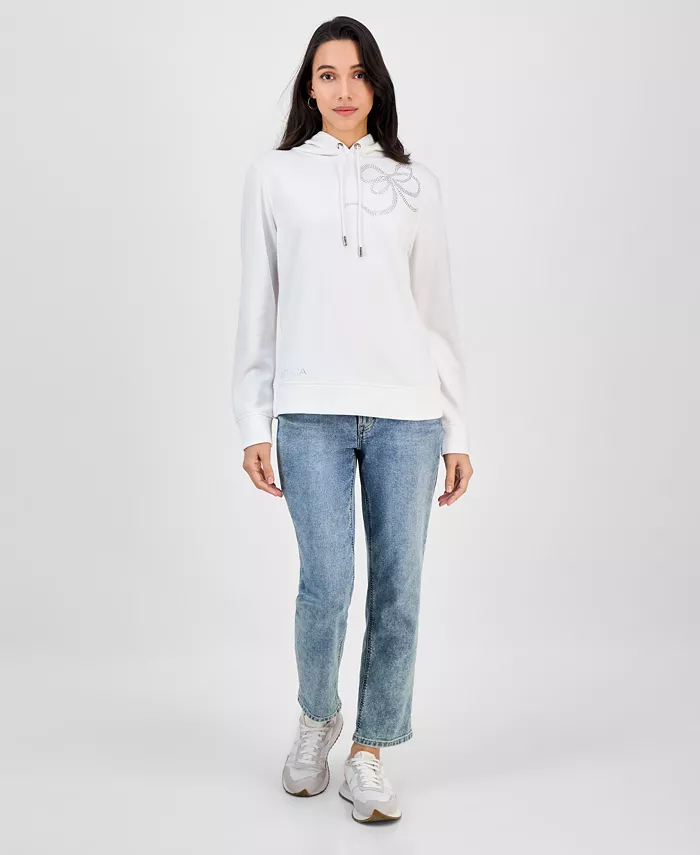 Nautica Women's Embellished Bow Hooded Sweatshirt - thumbnail 6