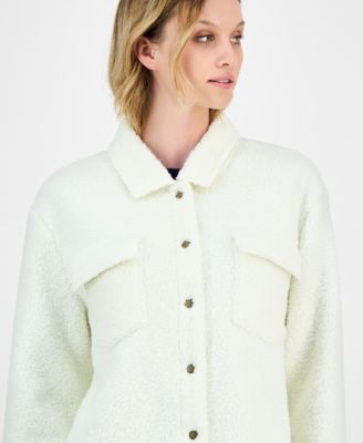 Women's Fleece Cropped Trucker Jacket