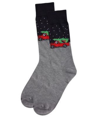 Men's Holiday Pup Pick Up Crew Socks