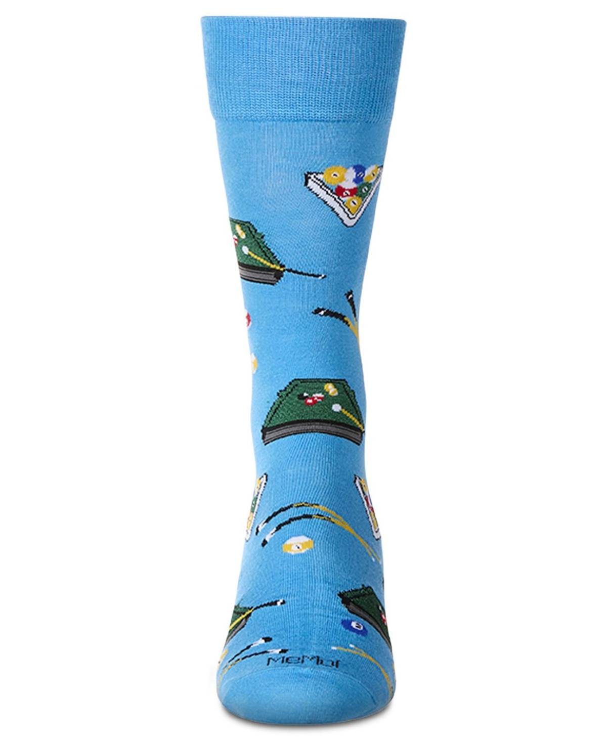 Memoi Men's Shoot Pool Crew Socks In Blue