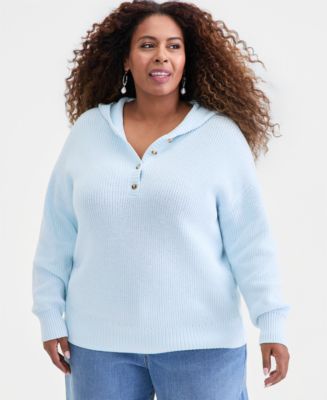 Style & Co Plus Size Hoodie Sweater, Macy's Exclusive - Macy's